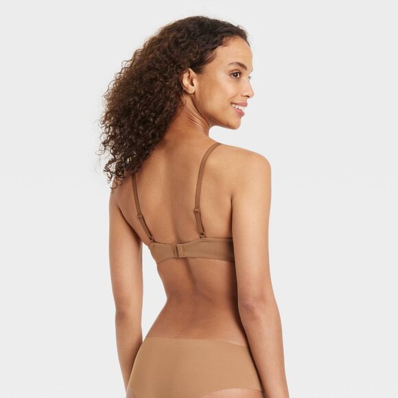 34DD - Womens Embedded Wire Demi Bra - Auden - Brown - Picture 2 of 7